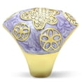 thumbnail image 4 of Luxe Jewelry Designs Women's Gold Ion Plated Blowout Design Ring with Top Grade Crystals - Size 5, 4 of 4