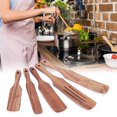 thumbnail image 5 of 5 unids/set espátula de cocina, herramienta de cocina giratoria de madera, diseño de agujero para colgar, se puede colgar en la pared cuando no esté en uso, 5 of 5