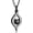 Black, variant on Crystal Teardrop Heart Cremation Urn Pendant Memorial Necklace for Women Stainless Steel Ashes Holder Keepsake Jewelry[v4403]