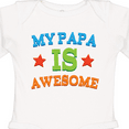 thumbnail image 4 of Inktastic My Papa is Awesome Boys or Girls Long Sleeve Baby Bodysuit, 4 of 5