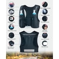 thumbnail image 5 of Hydration Running Vest with 500ml Soft Flask, Lightweight Reflective Backpack for Marathon Trail Run, Adjustable Chest Straps, 3 Colors, 5 of 9