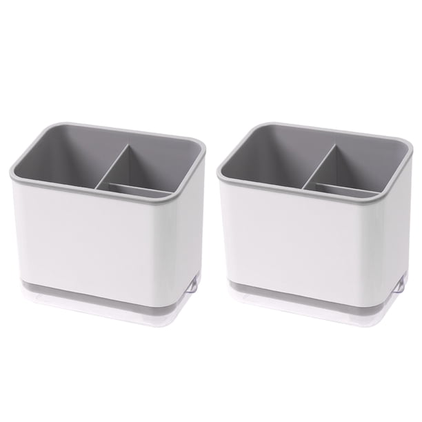 Estantes para vajilla Laklulu 2, cuchillos, tenedores, cucharas, escurridores, escurridores para cocina y baño, plástico PP, vajilla, almacenamiento, escurridor, fregadero, limpieza