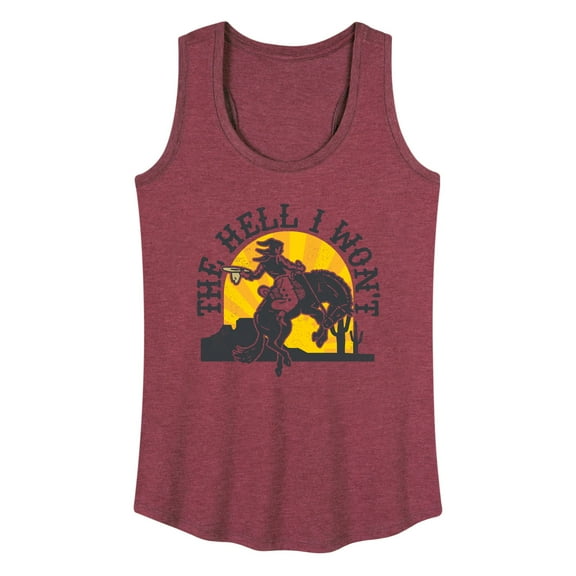 Instant Message - The Hell I Wont Cowgirl - Women's Racerback Tank Top