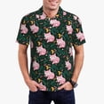 thumbnail image 1 of Fotbe Pink Sleeping Fox Camiseta Polo de Golf para Hombre con Estampado – Camisa Deportiva Transpirable con Cuello Abotonado-Large, 1 of 6