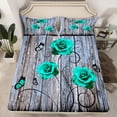 thumbnail image 2 of Castle Fairy Teens Teal Rose Twin Sheet Sets,Romantic Flower Butterflies Bedding, 2 of 7