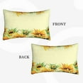thumbnail image 2 of Susaid Sunflowers On A Yellow Background Print Pillowcases Multiple Size, Pillow Cover Super Soft Envelope Closure Standard Pillow Case-20"x30", 2 of 6