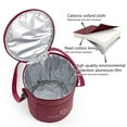 thumbnail image 5 of Round Insulated Lunch Box Bag - Handheld Portable Tote with Thickened Aluminum Foil Liner, Heat-Resistant Food Storage Bag, 5 of 6