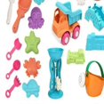 thumbnail image 4 of 25 Pieces Beach Sand Toys Set With Mesh Bag Including Bucket, Car, Shovels, Rakes, Watering Can, Mol, 4 of 5