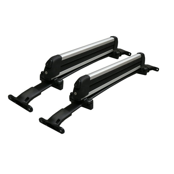 BrightLines Roof Rack Crossbars Ski Rack Combo Compatible with Ford Explorer 2016-2019 (Up to 4 Skis or 2 Snowboards)