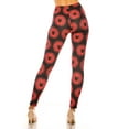 thumbnail image 2 of Creamy Soft Girls Kids Size Leggings, High Rise, Stretchy - by USA Fashion Black Widow Spider Small, 2 of 2