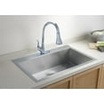 thumbnail image 5 of 62216040 - Chrome High Arc Pulldown Spray Kitchen Sink Faucet with Optional Deck, 5 of 7