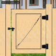 thumbnail image 4 of Sturdy 6" Farm Flip Fence Gate Latch, Barn Door Lock Flip Latch Hardware, Rustic, 4 of 5