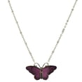 thumbnail image 2 of 1928 Jewelry Women's Butterfly's Dance Purple And Black Enamel Pendant Necklace 16" + 3" Extender, 2 of 4
