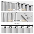 thumbnail image 3 of Cortinas Joydeco Blackout 60% 230x228 cm 2 Paneles Blanco Grisáceo, 3 of 9