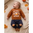 thumbnail image 6 of Cenuakty Toddler Boys Thanksgiving Outfits Turkey Print Long Sleeve Tops and Pants, 6 of 8