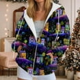 thumbnail image 2 of larppty Womens Zip Up Hoodies Fall Fashion Xmas Trees Graphic Sweatshirt 2025 Clothes Y2K Jackets Cute Winter Outfits (Grey, M), 2 of 7