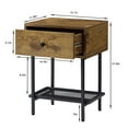 thumbnail image 5 of VECELO Set of 2 Nightstand with 1-Drawer, Modern Side End Table with Open Mesh Shelf for Living Room, Bedroom, Office, Light Brown, 5 of 7