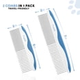 thumbnail image 3 of Poodle Pet Cat and Dog Grooming Comb with Stainless Steel Teeth, 2 Pack (Blue), 3 of 8