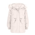 thumbnail image 6 of Fashion Winter Warm Coats for Womens Hooded Plus Size Solid Color Pocket Hodded Draw Rope Keep Warm Fashion Coat, 6 of 8