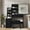 Marble Black, variant on Vanity Desk with Sliding Mirror & Lights, Makeup Vanity Set with Charging Station 4 Drawers 7 Shelves, Large Vanity Set with Cushioned Stool for Bedroom, White