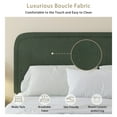 thumbnail image 2 of 4 EVER WINNER Queen Size Bed Frame, Boucle Upholstered Bed Frame with Headboard, No Box Spring Required, Easy Assembly, Green, 2 of 7