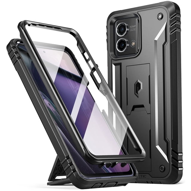 Poetic Étui Révolution pour Motorola Moto g Stylus 5G 2023, Étui Intégrale Robuste avec Béquille, Noir
