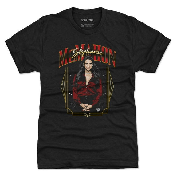 Men's 500 Level Heather Black Stephanie McMahon Pose Premium Tri-Blend T-Shirt