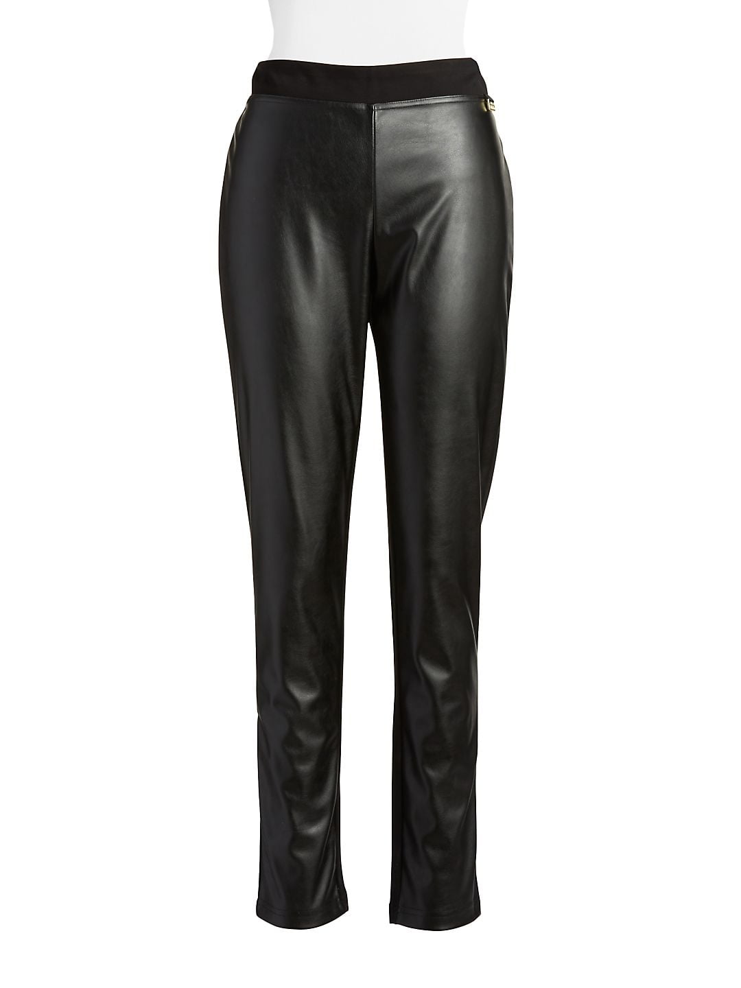 calvin klein faux leather pants