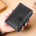 thumbnail image 4 of PPgejGEK Short Business Casual Business Card Bag Buckle Plus Enclosure Large Capacity Texture Card Bag Multi Card Position ID Card Bag Deals of the Week, 4 of 6