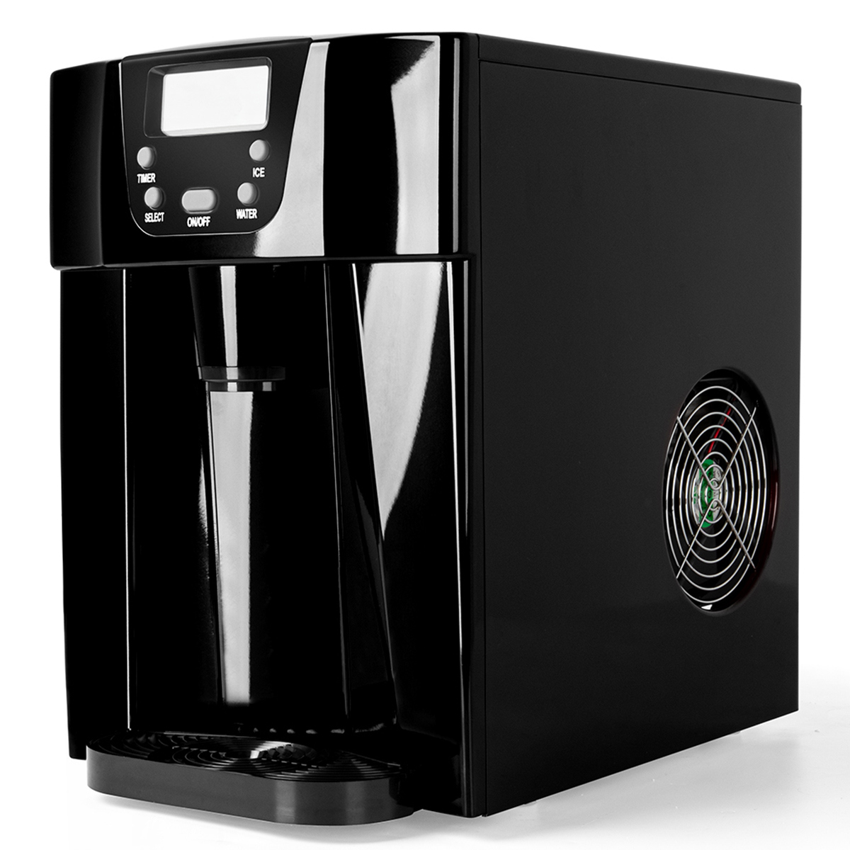 Canddidliike 2 in 1 Ice Maker, Countertop Ice Cube Machine with Water