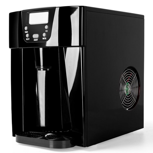 Canddidliike 2 in 1 Ice Maker, Countertop Ice Cube Machine with Water