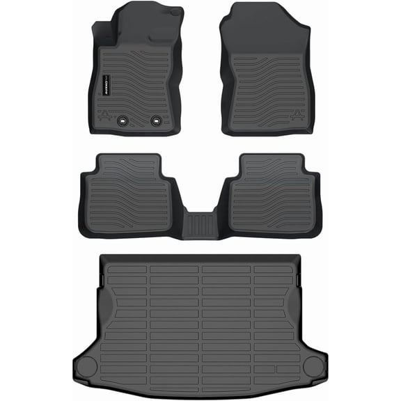 All Weather Floor Mats Cargo Mat Fit for Subaru Crosstrek 2024 2025 2026 & Impreza 2024-2026 TPE Rubber Liners Accessories Set All Season Guard Odorless Anti-Slip Floor Mats Cargo Liner