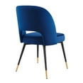 thumbnail image 3 of Modway Rouse Performance Velvet Dining Side Chair in Navy, 3 of 6