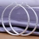 thumbnail image 2 of Pendiente de plata de 7CM para mujer, joyería de círculo grande, bonito regalo de boda, envío gratis, E289, 2 of 2