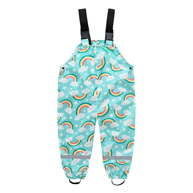 Pantalon de Pluie à Bretelles pour Enfants, Dessin Animé, pour Bébés Garçons et Filles, Pantalon d'Assaut pour Jouer dans l'Eau