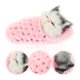 thumbnail image 3 of Muñeco de juguete con forma de gatito durmiendo en pantuflas, con sonidos de maullidos. Ideal para decorar y como regalo para niños y niñas (rosa)., 3 of 7