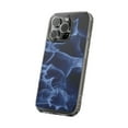 thumbnail image 2 of Clear Hybrid Shockproof Case for Apple iPhone 15 PRO - Ethereal Blue Flame Abstract Art, 2 of 5