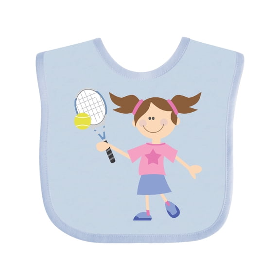 Inktastic Tennis Girl Girls Baby Bib