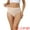 Beige, variant on Women's High Waist G-String Thongs Tummy Control T-back Underwear XL Black