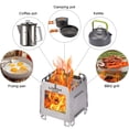 thumbnail image 4 of titanium wood stove Outdoor Lixada Portable Camping Titanium Stove Lightweight Folding Wood Burning Stove Pocket Stove Outdoor Camping Backpacking Cooking Picnic, 4 of 7