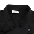 thumbnail image 4 of Men Women Double Breasted Short Star Chef Cooker Work Apparel Sleeve Chef Coat Star Chef Apparel Restaurant Cook Uniform L Black Short Sleeve, 4 of 9
