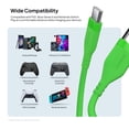 thumbnail image 5 of Powertek Neon Green Silicone USB-A to USB-C Cable, 6ft Fast Charge & Sync Cord, Durable Tangle-Free Design for USB-C Devices, 5 of 6