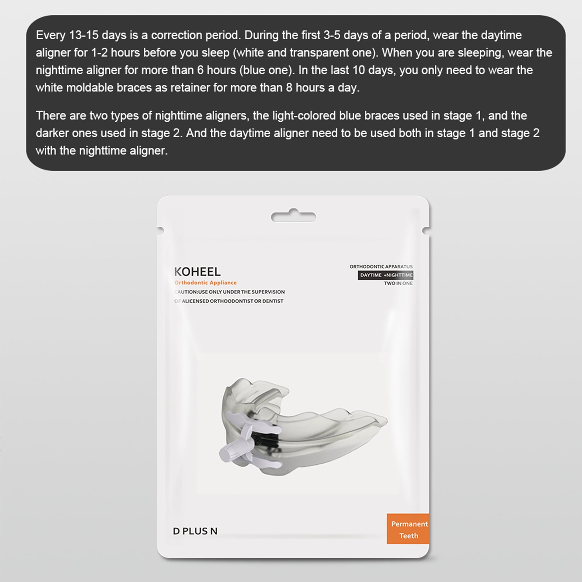KOHEEL D PLUS N Teeth Straightener for Adults, for a Confident Smile