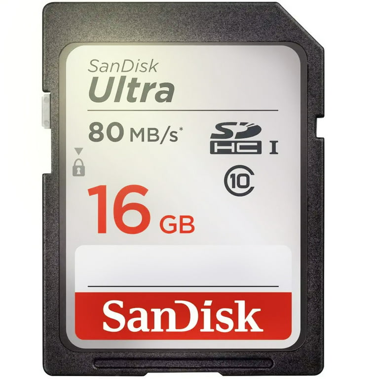 SanDisk Ultra - Carte memoire flash - 16 Go - Video Class V10 / Class10 -  SDHC UHS-I (SDSDUNC-016G-CN6IN), Cartes flash