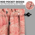 thumbnail image 5 of Kitchen Curtains 36 Inch Short - 3 Panel Set, Flamingo Tropical Bird Print, Rod Pocket Window Curtain, 100% Polyester for Hawaiian Summer Beach Decor, Easy Wash, 5 of 6