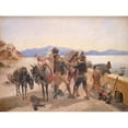 thumbnail image 3 of Johann Baptist Kirner 24x19 Black Modern Framed Museum Art Print Titled - Robbers Attacking Travellers (1836), 3 of 5