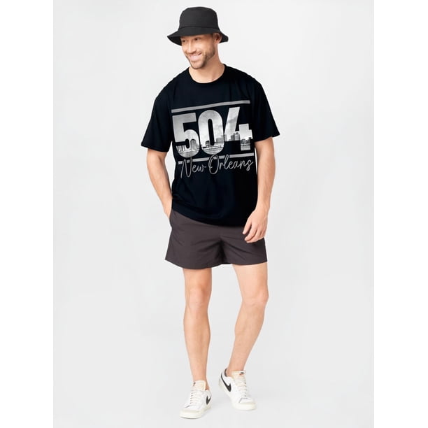 Camiseta de algodón con el código de área 504 de Nueva Orleans, Louisiana, estilo vintage, suave, transpirable, cómoda, informal, deportiva, diseño divertido, para verano e invierno, para hombre, cami