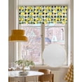 thumbnail image 4 of Lemon Yellow Kitchen Valances for Windows Farmhouse Linen Window Valance Curtain for Living Room Window Treatment Watercolor Fruit Black White Buffalo Plaid Valance Rod Pocket Topper, 42 x 12 Inch, 4 of 6