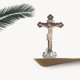 thumbnail image 1 of Crucifijo de pie religioso católico Jesús coleccionable escultura ración estante de estar colección de decoración de Pascua para El 12x5x20cm Baoblaze Crucifijo Jesús Corss, 1 of 8
