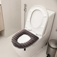 thumbnail image 4 of Fleece Toilet Seat Cover Winter Warm Plush Padded Zipper Closure Soft Bathroom Mat Universal Fit Cozy Home, 4 of 5